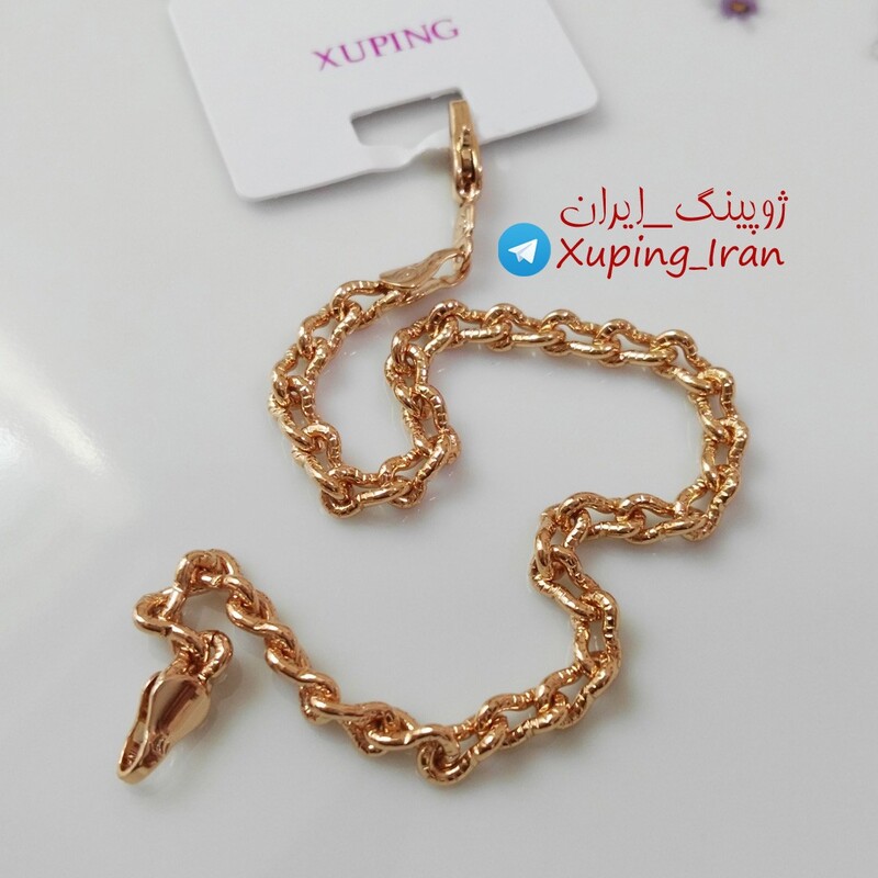 دستبند ژوپینگ زنجیری ظریف طلایی Xuping طرح طلا