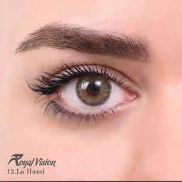 لنز چشم رویال ویژن  شماره 12 مدل La Hazel عسلی خاکستری