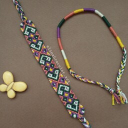 دستبند  ست سنتی دستبافت همراه پابند