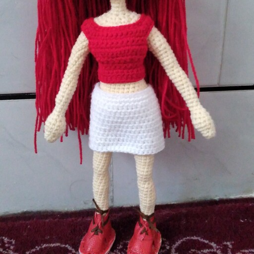 عروسک بافتنی مدل  پریا دستباف قابل سفارش در رنگ دلخواه شما