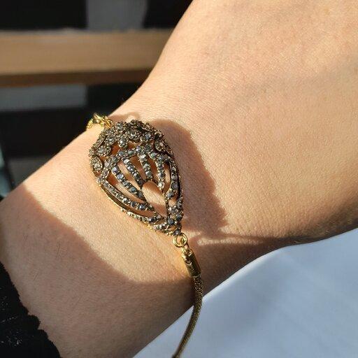 دستبند،طلا روس سیاه قلم رنگ ثابت