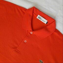 تیشرت یا همان پولوشرت  جو دون اصل  LACOSTE  (4 XL   رنگ نارنجی جنس عالی چهار فصل قابل پوشیدن است 