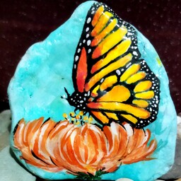 نقاشی روی سنگ، طرح پروانه 5