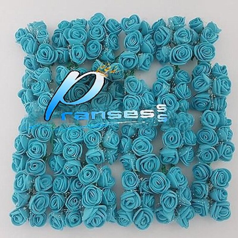 گل فومی توردار  تزئینی بسته 10تایی (آبی)
