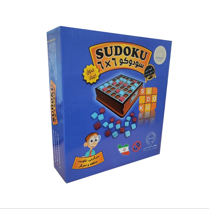 بازی فکری سودوکو مدل 6 در 6 - جعبه چوبی 