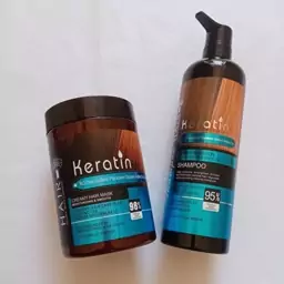 پک شامپو کراتینه مو  و ماسک مو لایتنس  هیرکراتین keratin hair