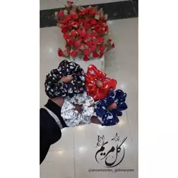 کش مو دخترانه بزرگ طرح دار  مدل اسب تک شاخ دارای رنگ بندی 