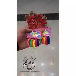 کش مو دخترانه ساده پک 6 عددی دارای رنگ بندی  مختلف 