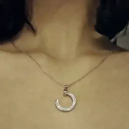 نیم ست طرح c از برند fashion jewelry در رنگ نقره ای 