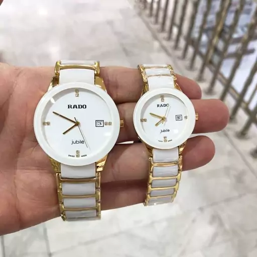 ساعت  ست زنانه و مردانه رادو  Rado ، موتور ژاپن ،  فول استیل 