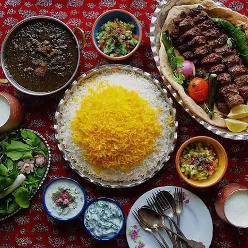 سفره ورومیزی قلمکاری صادراتی اعلا گرد قطر 150سانت