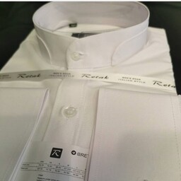 پیراهن یقه دیپلمات مشکی و سفید سایز 3 و 4 ایکس برند ریتک