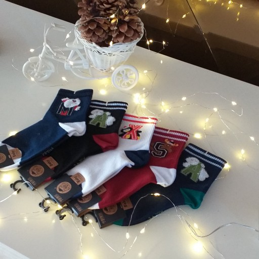 جوراب نیم ساق طرح کریسمس بچگانه بسیار شیک و زیبا و با کیفیت عالی و تضمین شده