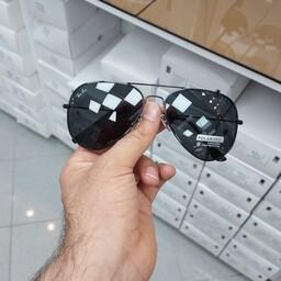 عینک آفتابی خلبانی مردانه مارک ریبن عدسی یووی 400 و پلاریزه(رنگ مشکی )