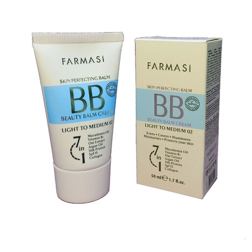 بی بی کرم فارماسی کرم پودر BB فارماسی شماره 01 روشن BEAUTY BALM CREAM FARMASI BB