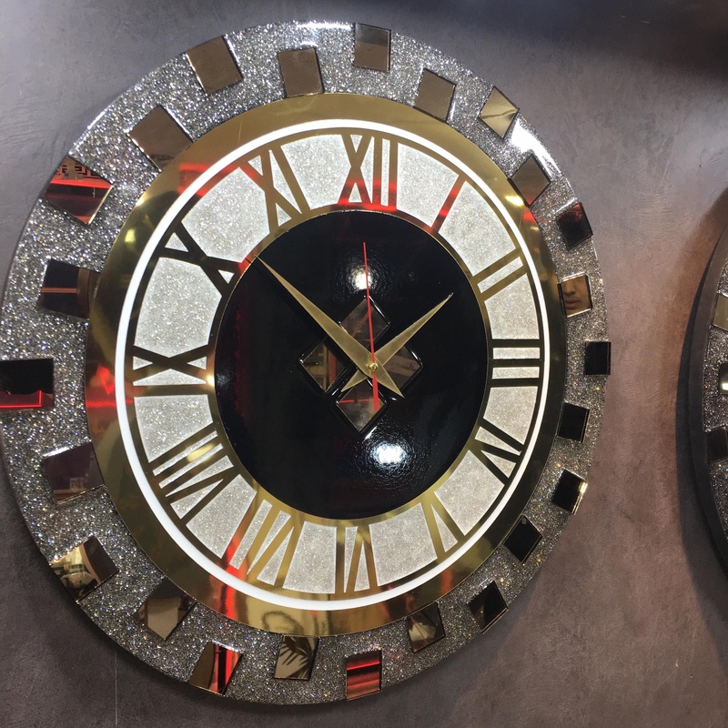 ساعت دیواری رزینی و آینه قطره 50cm 