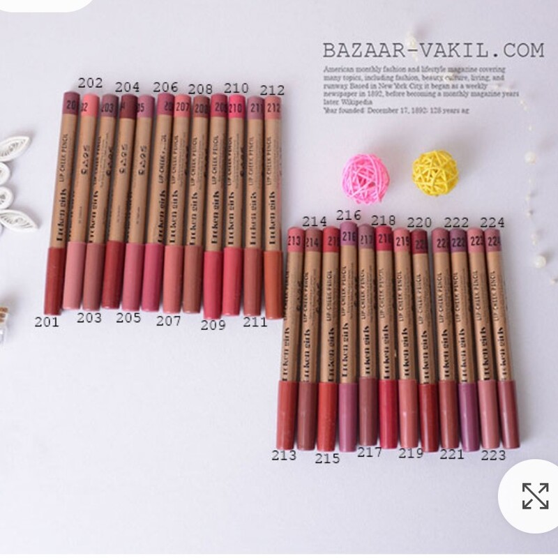 رژلب مدادی بروکن گرلز تایوانی سری A در رنگ بندی زیبا و جذاب