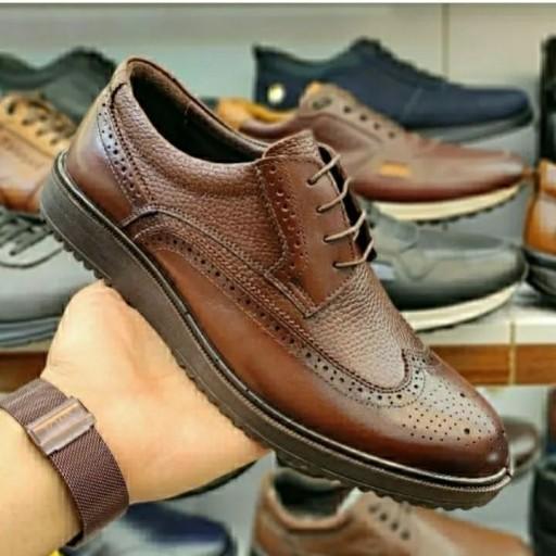 کفش مجلسی مردانه تمام چرم زیره تزریق در سه رنگ مشکی و عسلی و قهوه ای سایزبندی 40 تا 44