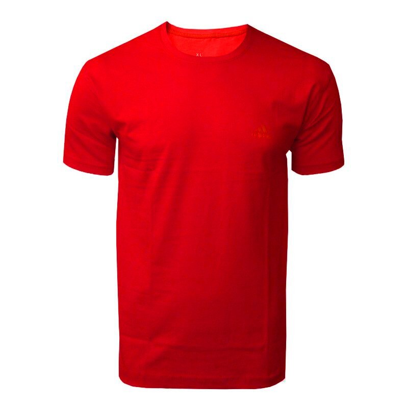 تی شرت روانبخش رنگ قرمز یقه گرد نخی ساده شوقی