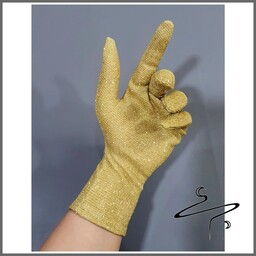 دستکش لمه طلایی مجلسی