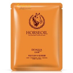 ماسک ورقه ای روغن اسب بیواکوا مدل Horse oil بسته دوعددی