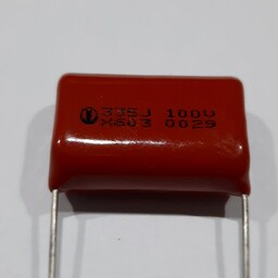 خازن پلی استر 3.3 میکروفاراد  100ولت بسته 6 عددی مدل 100v-335
