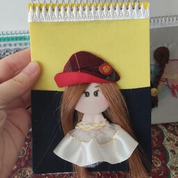 دفترچه یادداشت تزیینی دست ساز عروسکی برجسته روز دختر 