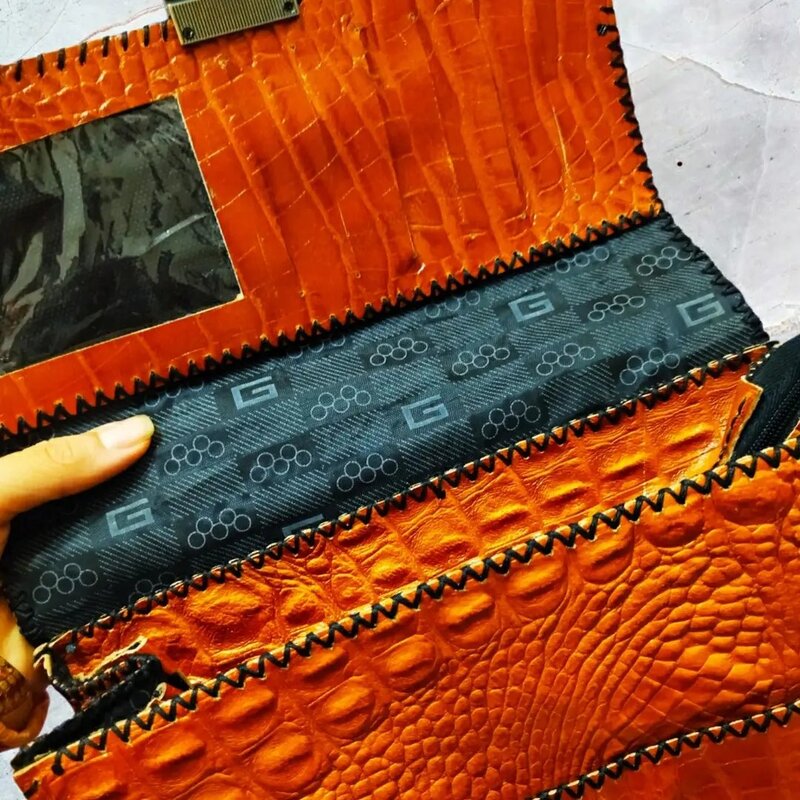 کیف مدارک مردانه چرم اصل با رنگ عسلی 