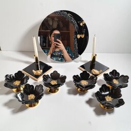 هفت سین رزینی مشکی طلایی  خاص و زیبای مشکی سیاه جذاب