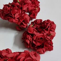 گل کاغذی سایز  متوسط 2 سانتی قرمز رنگ با کیفیت و مرغوب