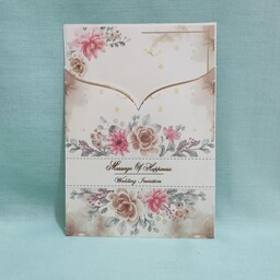 کارت عروسی 120 عدد با چاپ رنگیِ مشخصات کد1104