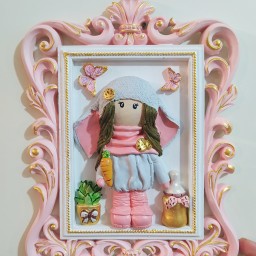 تابلو برجسته عروسکی رنگی مناسب دکور اتاق کودک و سیسمونی
