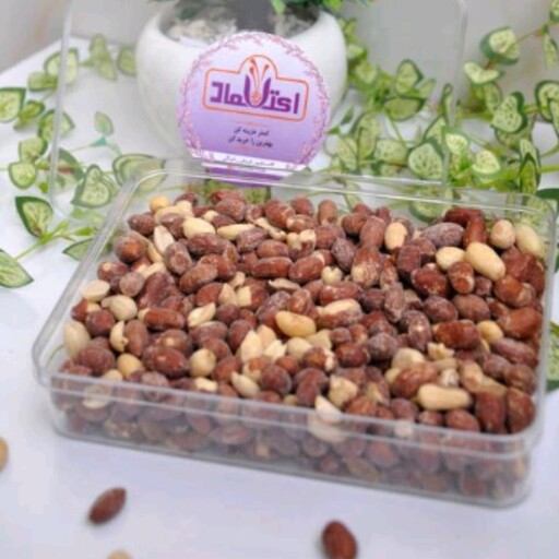 مغز بادام زمینی دوآتشه 250 گرمی اعتماد (بادام خاکی)