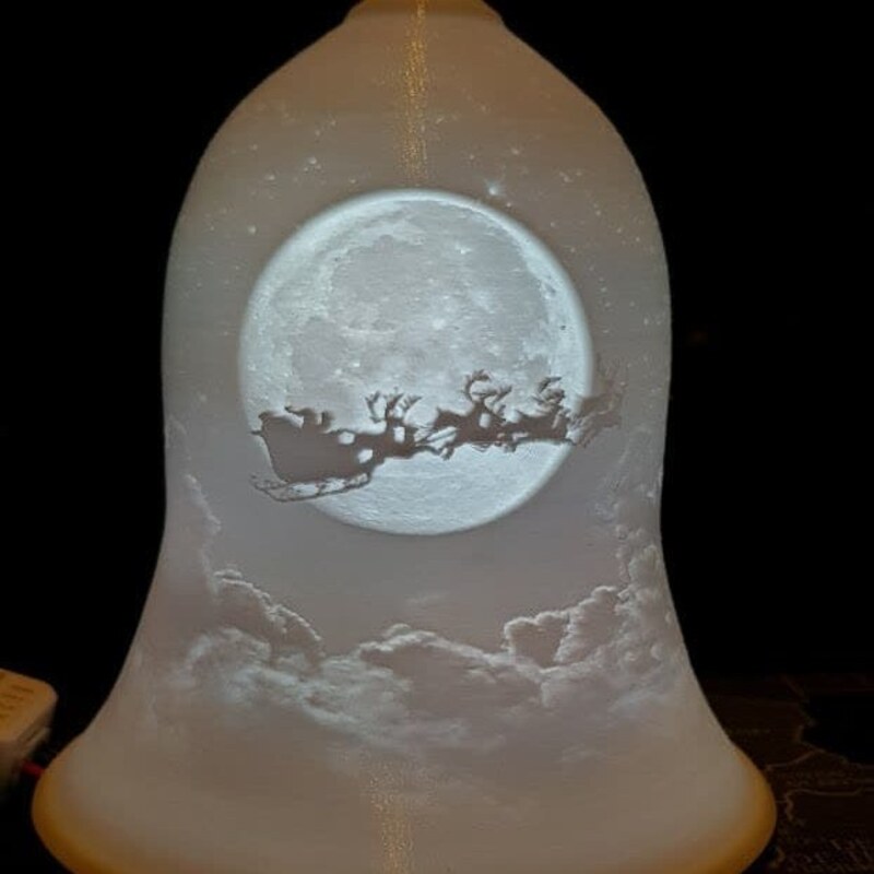 چراغ خواب عکس سه بعدی (لیتوفان) به همراه چراغ چشمک زن  - پرینت سه بعدی 