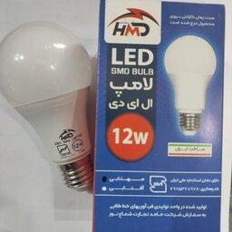 لامپ 12 وات ال ای دی ایرانی استاندارد رنگ مهتابی