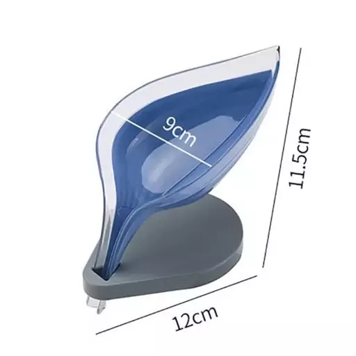 جاصابونی طرح برگ دارای چسبک اتصال به روشویی    طراحی زیبا  رنگ بنفش