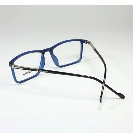 فریم عینک طبی مردانه کائوچو سرمه ای مستطیلی 90089