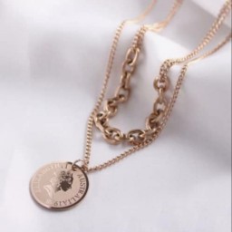 گردنبند دو ردیفه.بسیار خاص و جذاب.مدل کارتیر و سکه الیزابت.کیفیت عااااالی.