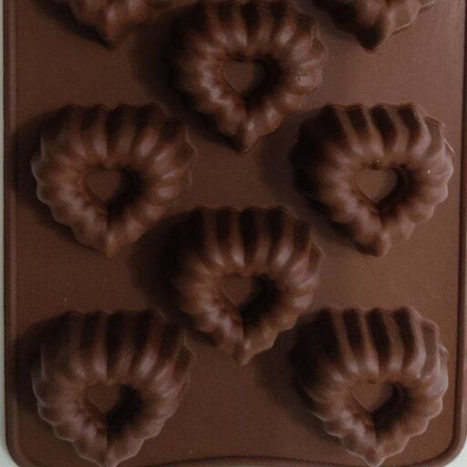 قالب شکلات قلب شیفون دار کد 48