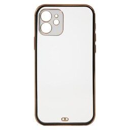 کاور شفاف دور رنگی مناسب برای گوشی موبایل اپل Iphone 12 رنگ سفید	
