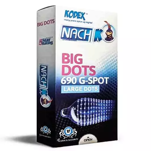 کاندوم کدکس  بیگ داتس BIG DOTS بسته 10 عدد