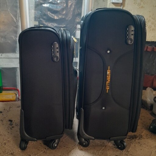 ست چمدان دو تکه کاترپیلار  سایز متوسط و کوچک ارسال رایگان 