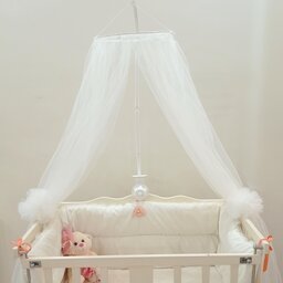 تور تخت نوزاد با دو توپک