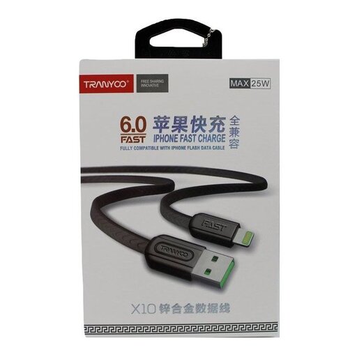 کابل فست شارژ میکرو X10 ترانیو (تایپ بی شارژر ارزان و با کیفیت - کابل تبدیل USB به MICRO-USB مدل X10) سیم شارژر موبایل