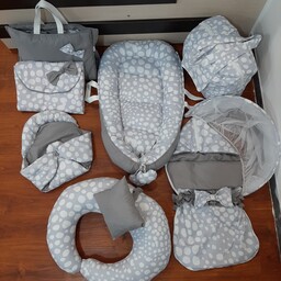 قبل از ثبت سفارش پیام بدید ،ست کامل سیسمونی و سرویس خواب نوزاد 11 تکه  (به صورت 3تکه یا تکی هم فروش داریم)