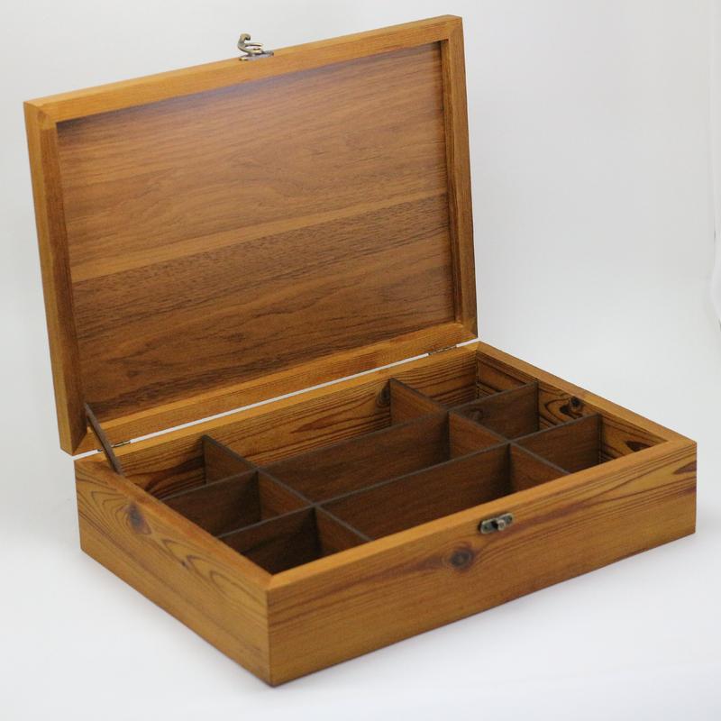 جعبه چوبی چای و دمنوش مدلG23 سایز35×25
