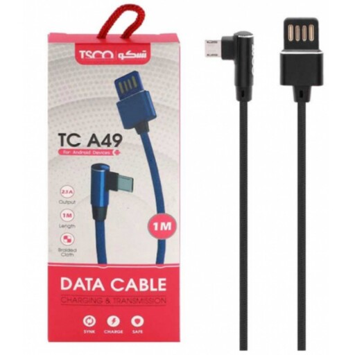 پک 2 عددی کابل تبدیل USB به microUSB تسکو مدل TC A49