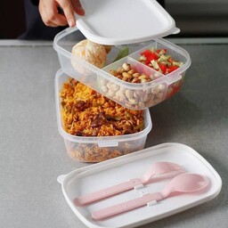ظرف غذای همراه (لانچ باکس) تاپکو به همراه قاشق و چنگال