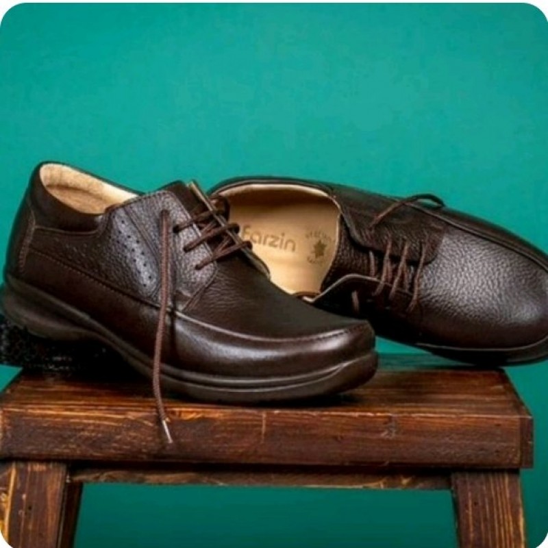 کفش چرم مردانه طبی مدل گریدر بندی