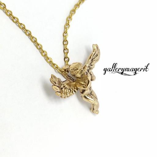 گردنبند فرشته با کیفیت عالی همراه با زنجیر بسیار شیک و زیبا در دو رنگ طلایی و نقره ای 